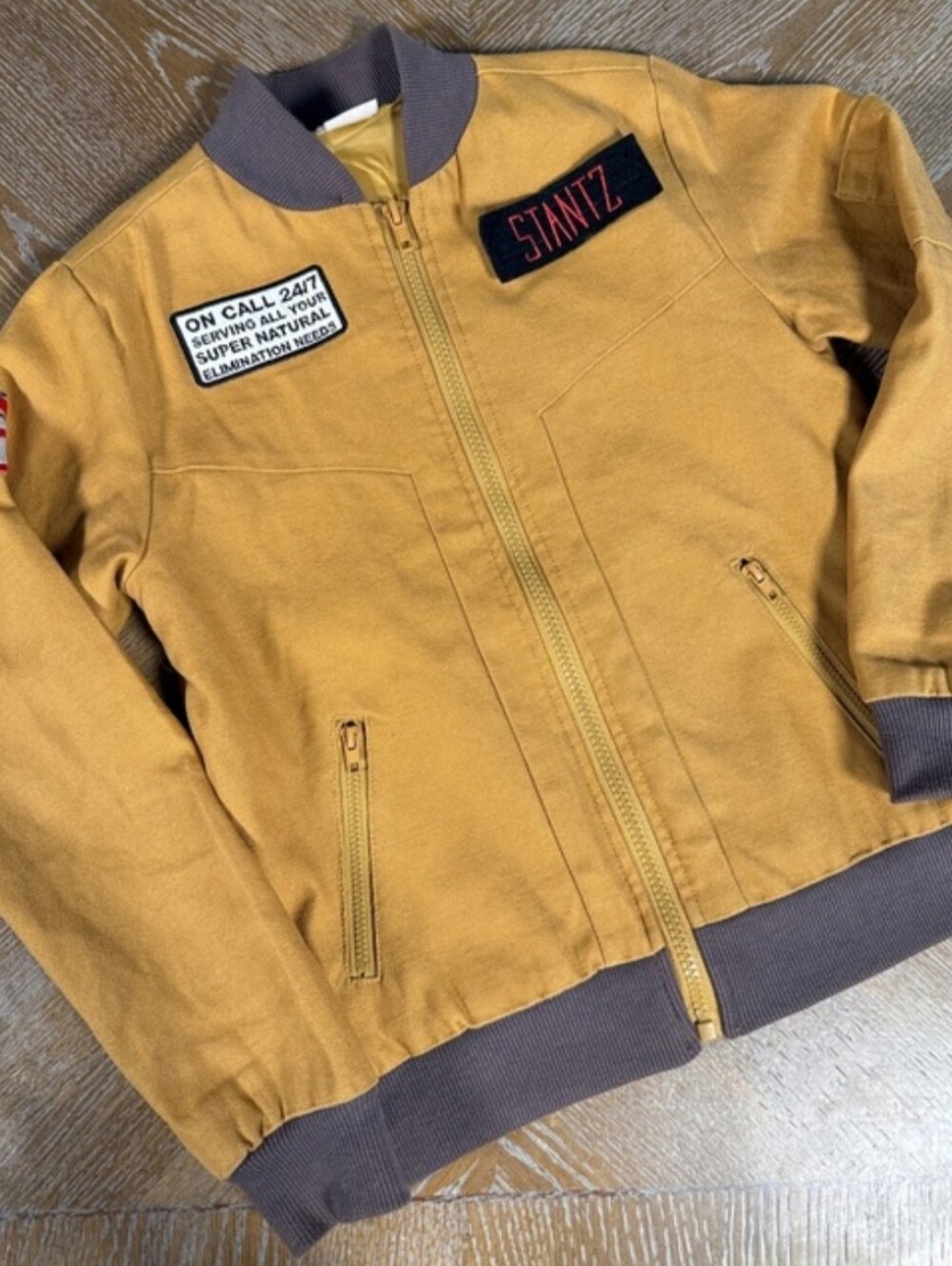 ❗Ghostbusters Kids Spirit Tan Brown Stantz Jacket Size Small❗